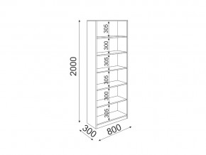 Стеллаж 800 Остин модуль 8 в Сатке - satka.mebel74.com | фото 2