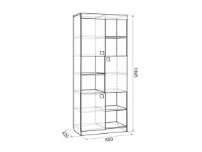 Стеллаж Форсаж дуб крафт золотой/белый в Сатке - satka.mebel74.com | фото 2