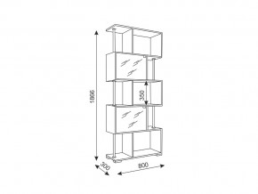 Стеллаж Style 4 ясень шимо в Сатке - satka.mebel74.com | фото 2