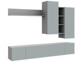 Стенка НМ-001 Сканди МДФ фасад грин грей софт в Сатке - satka.mebel74.com | фото 2