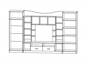 Стенка Палермо-3 Венге/анкор белый в Сатке - satka.mebel74.com | фото 2