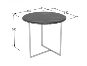 Стол журнальный Альбано черный мрамор в Сатке - satka.mebel74.com | фото 2