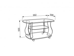 Стол журнальный Барон 2 дуб млечный в Сатке - satka.mebel74.com | фото 2