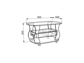 Стол журнальный Барон 3 дуб млечный в Сатке - satka.mebel74.com | фото 2