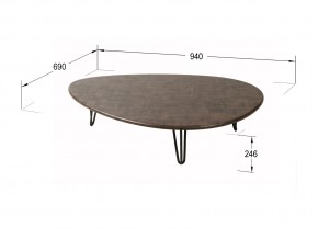 Стол журнальный Дадли браун в Сатке - satka.mebel74.com | фото 2