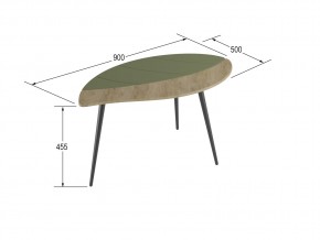 Стол журнальный Лайм дуб сонома/оливковый в Сатке - satka.mebel74.com | фото 2