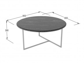 Стол журнальный Маджоре черный мрамор в Сатке - satka.mebel74.com | фото 2