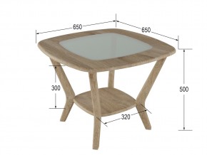 Стол журнальный Мельбурн дуб сонома в Сатке - satka.mebel74.com | фото 2