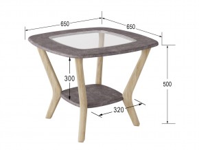 Стол журнальный Мельбурн серый бетон/дуб сонома в Сатке - satka.mebel74.com | фото 2