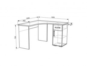 Стол компьютерный 1200 угловой Лайт-1 в Сатке - satka.mebel74.com | фото 2