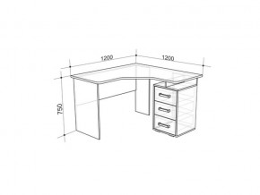 Стол компьютерный 1200 угловой Лайт-2 в Сатке - satka.mebel74.com | фото 2