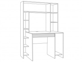 Стол компьютерный 12.71 Комфорт Дуб Золотой, Белая Аляска в Сатке - satka.mebel74.com | фото 6