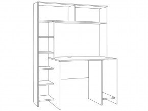 Стол компьютерный 12.73 Комфорт Дуб Золотой, Белая Аляска в Сатке - satka.mebel74.com | фото 4