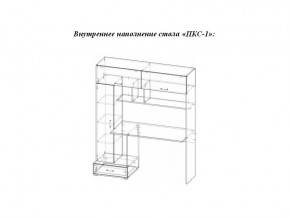 Стол компьютерный ПКС 1 дуб сонома/белый глянец в Сатке - satka.mebel74.com | фото 2