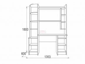 Стол письменный Омега 1 млечный дуб в Сатке - satka.mebel74.com | фото 3