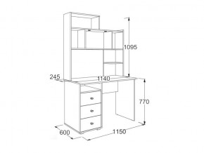 Стол письменный Омега 18 с надстройкой в Сатке - satka.mebel74.com | фото 2