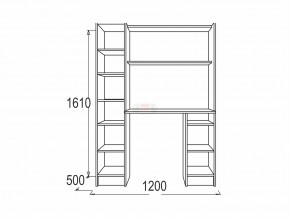 Стол письменный Омега 2 венге/млечный дуб в Сатке - satka.mebel74.com | фото 2