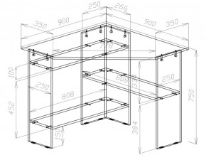 Стол письменный СП-2 угловой белый в Сатке - satka.mebel74.com | фото 3