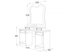 Стол туалетный Ольга 10 МДФ в Сатке - satka.mebel74.com | фото 2