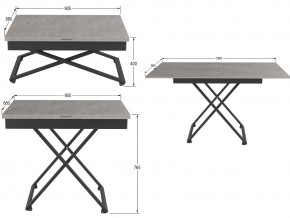 Стол универсальный трансформируемый Генри бетон чикаго в Сатке - satka.mebel74.com | фото 2