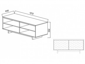 Тумба для ТВА Moderno-1200 Ф1 в Сатке - satka.mebel74.com | фото 2