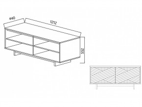 Тумба для ТВА Moderno-1200 Ф3 в Сатке - satka.mebel74.com | фото 4