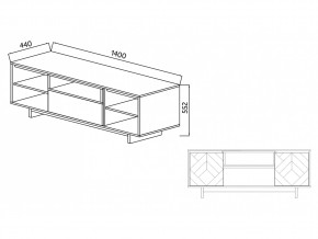 Тумба для ТВА Moderno-1400 Ф2 в Сатке - satka.mebel74.com | фото 4