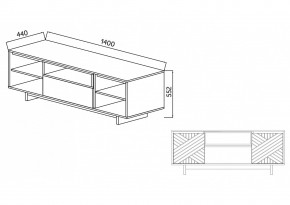 Тумба для ТВА Moderno-1400 Ф3 в Сатке - satka.mebel74.com | фото 4