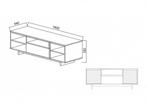 Тумба для ТВА Moderno-1400 Ф4 в Сатке - satka.mebel74.com | фото 4