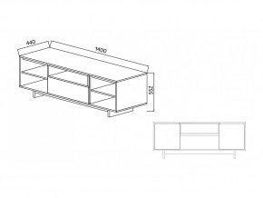 Тумба для ТВА Moderno-1400 Ф6 в Сатке - satka.mebel74.com | фото 4