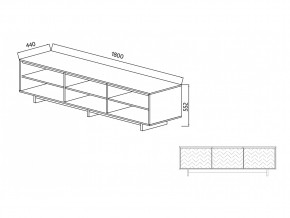 Тумба для ТВА Moderno-1800 Ф1 в Сатке - satka.mebel74.com | фото 2