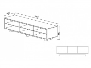 Тумба для ТВА Moderno-1800 Ф6 в Сатке - satka.mebel74.com | фото 4