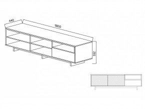 Тумба для ТВА Moderno-1800 В-1 Ф4 в Сатке - satka.mebel74.com | фото 4