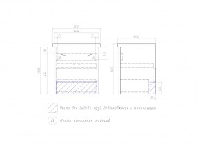 Тумба Grani 500-0-1 Фостер подвесная в Сатке - satka.mebel74.com | фото 2