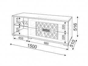 Тумба под ТВ Модуль 03 Тиффани в Сатке - satka.mebel74.com | фото 2