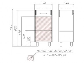 Тумба под умывальник Andrea 40 3D без ящика в Сатке - satka.mebel74.com | фото 3