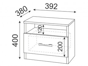 Тумба прикроватная Осло модуль 3 в Сатке - satka.mebel74.com | фото 2