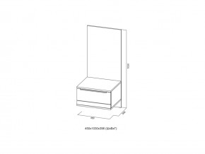 Тумба прикроватная со щитом с накладками Лагуна 8 в Сатке - satka.mebel74.com | фото 2