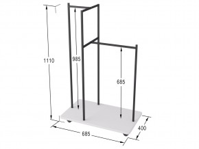 Вешалка гардеробная Стик Белый в Сатке - satka.mebel74.com | фото 2