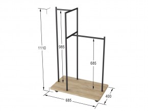 Вешалка гардеробная Стик дуб сонома в Сатке - satka.mebel74.com | фото 2