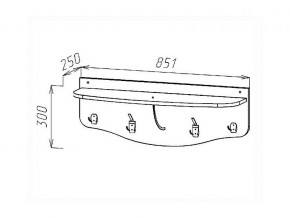 Вешалка настенная венге/анкор светлый в Сатке - satka.mebel74.com | фото 2
