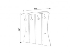 Вешалка Уют-2 дуб млечный в Сатке - satka.mebel74.com | фото 2